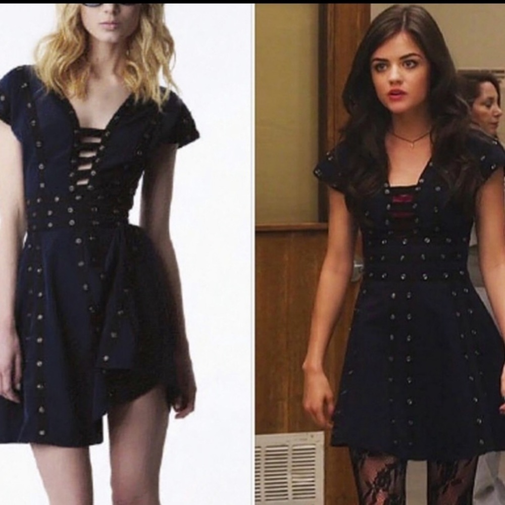 Zac Posen Navy Snap Dress